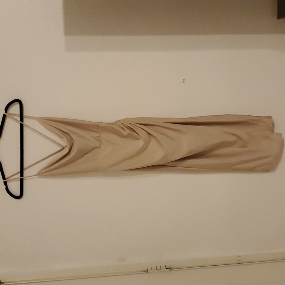 Creme midi cocktail dress